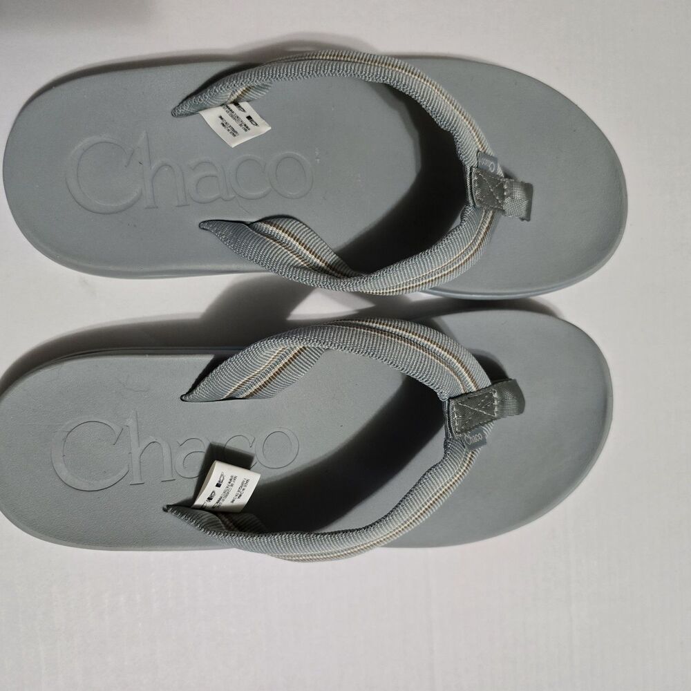 WOMEN'S CHACO CHILLOS FLIP SADIE AQUA GREY FLIP FLOP SANDALS Size 9